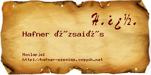 Hafner Ézsaiás névjegykártya